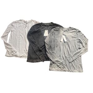 UNSUBSCRIBED‎ bundle 3 Long Sleeve T Shirts Basic Crew Neck XS White Black Grey